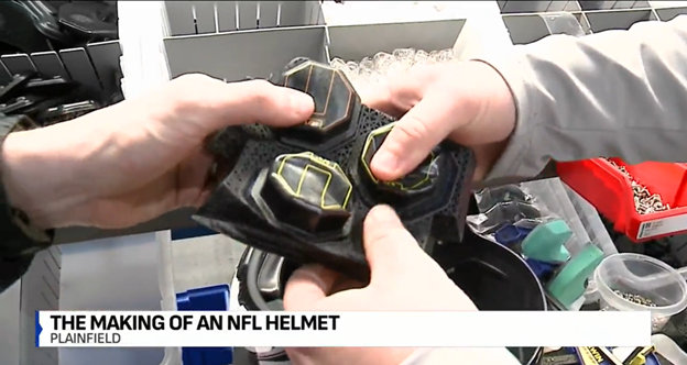 Some of the NFL’s most popular helmets are made in Plainfield (FOX/CBS Indianapolis - Apr 17, 2025)