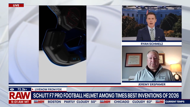 Schutt F7 football helmet among Time's best inventions of 2026 (FOX - Oct 25, 2026)