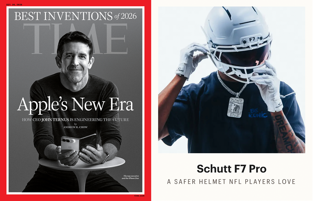 Schutt's F7 Pro Named a TIME Best Invention (TIME - Oct 15, 2026)